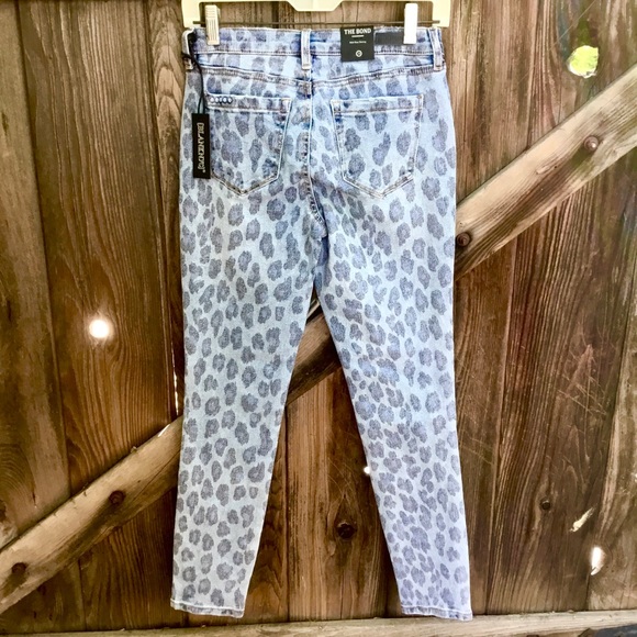 New BLANCNYC blue leopard skinny ankle jean 26 4 S - Picture 5 of 12